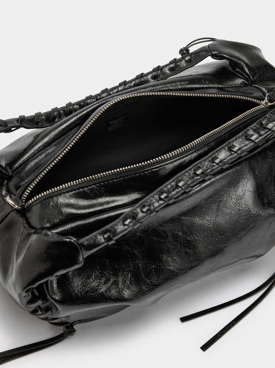 Handbag with patent finish