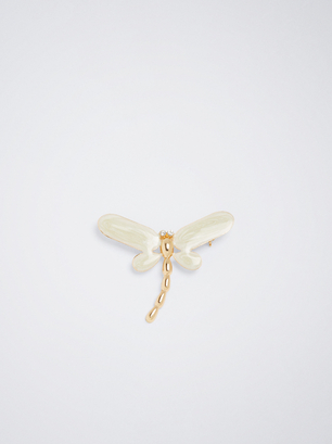 Broche Libellule, Beige, hi-res