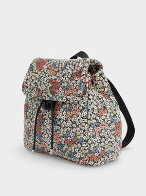 Floral Print Backpack image number 3.0