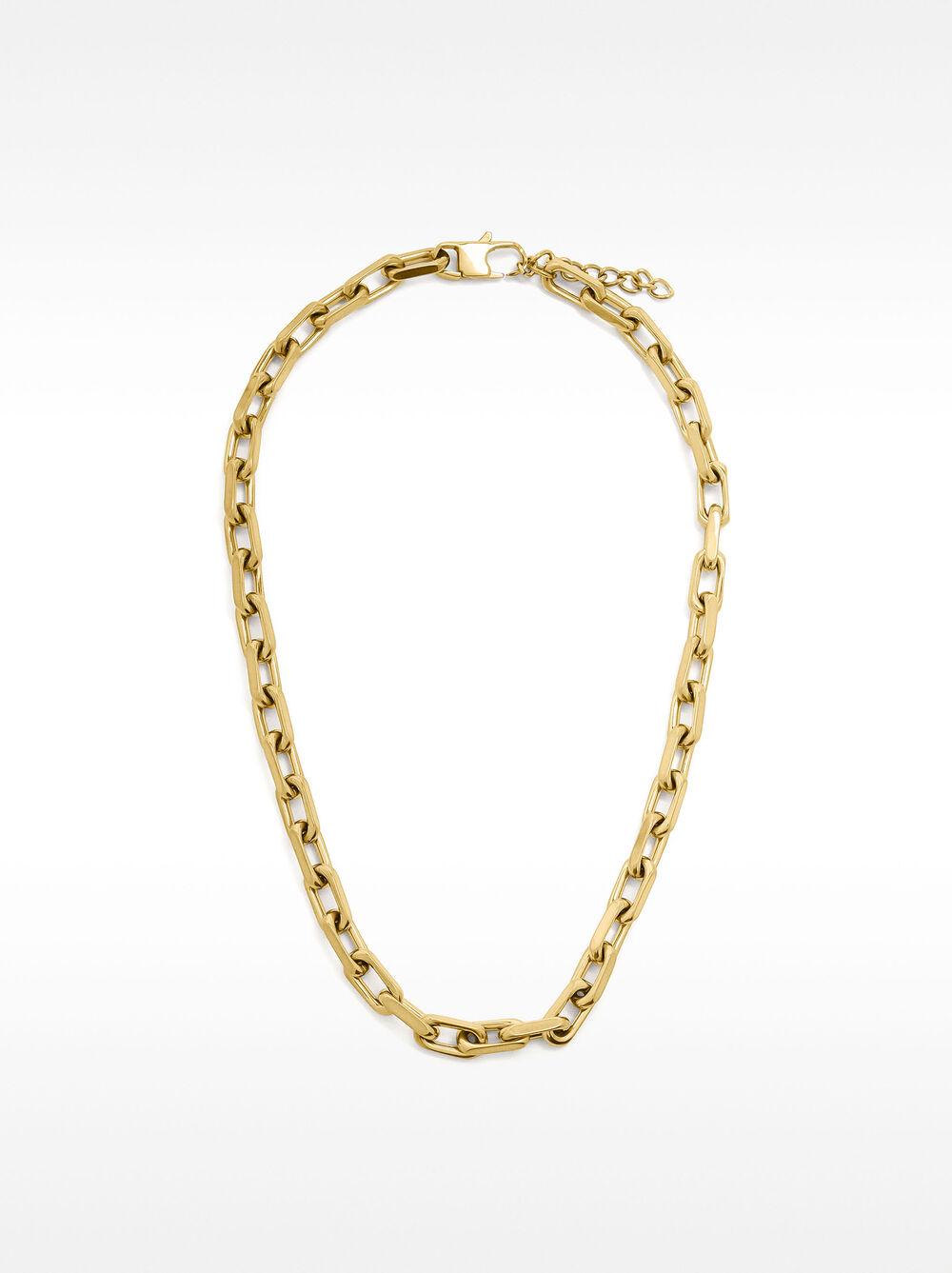 Short necklace with links - stainless steel