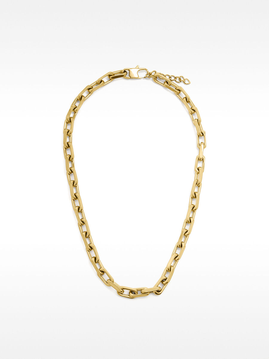 Short necklace with links - stainless steel