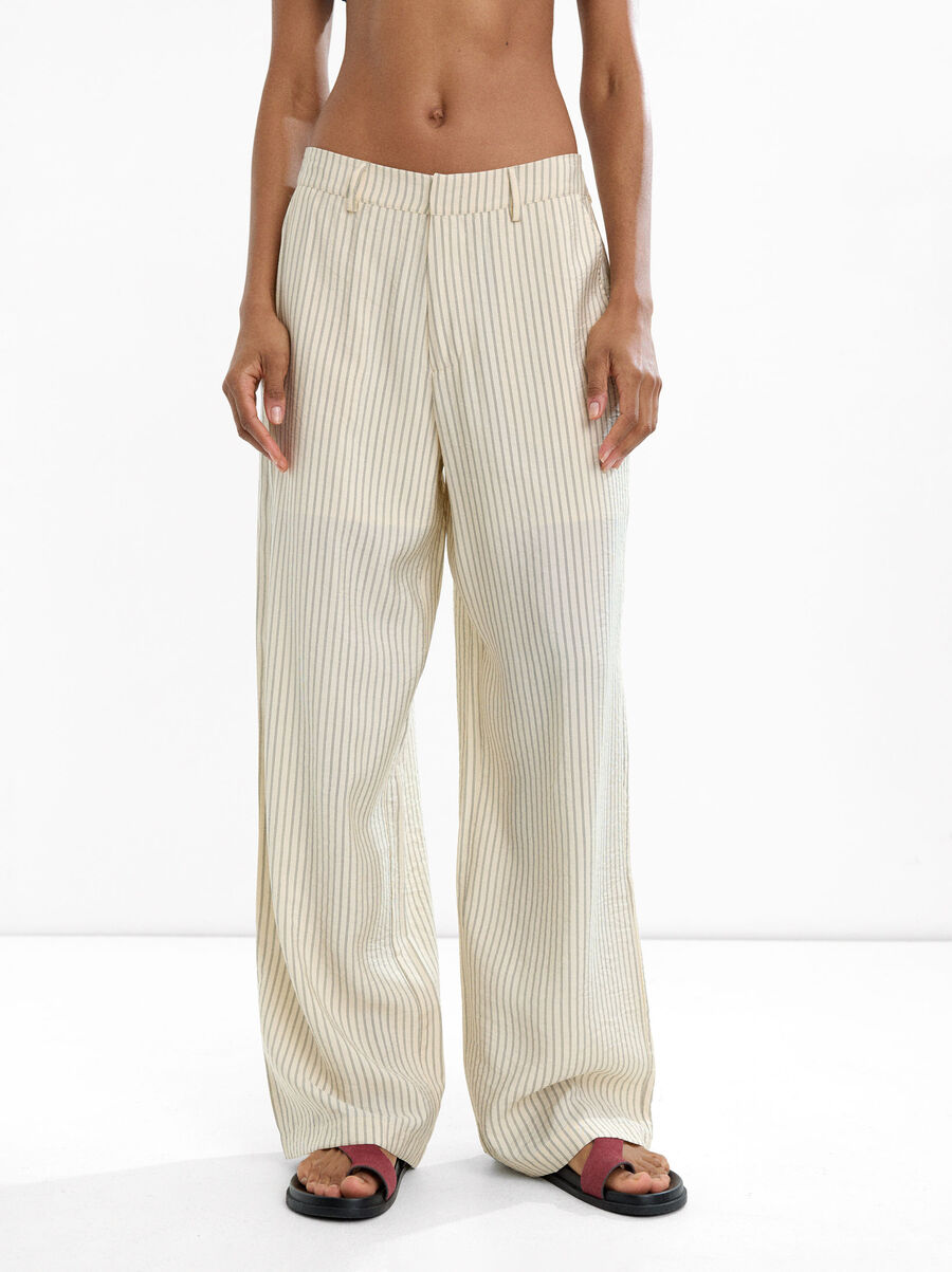 Striped trousers