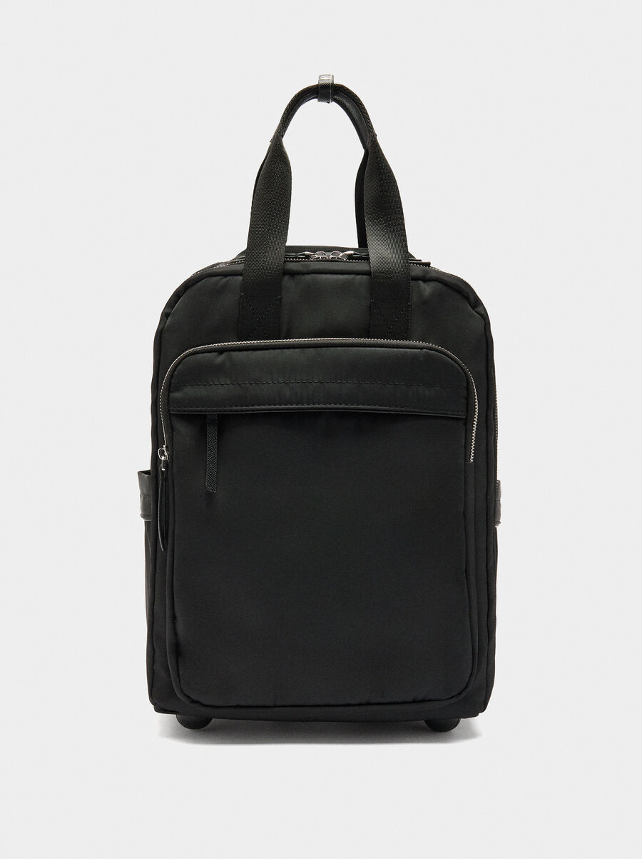 Nylon backpack with wheels