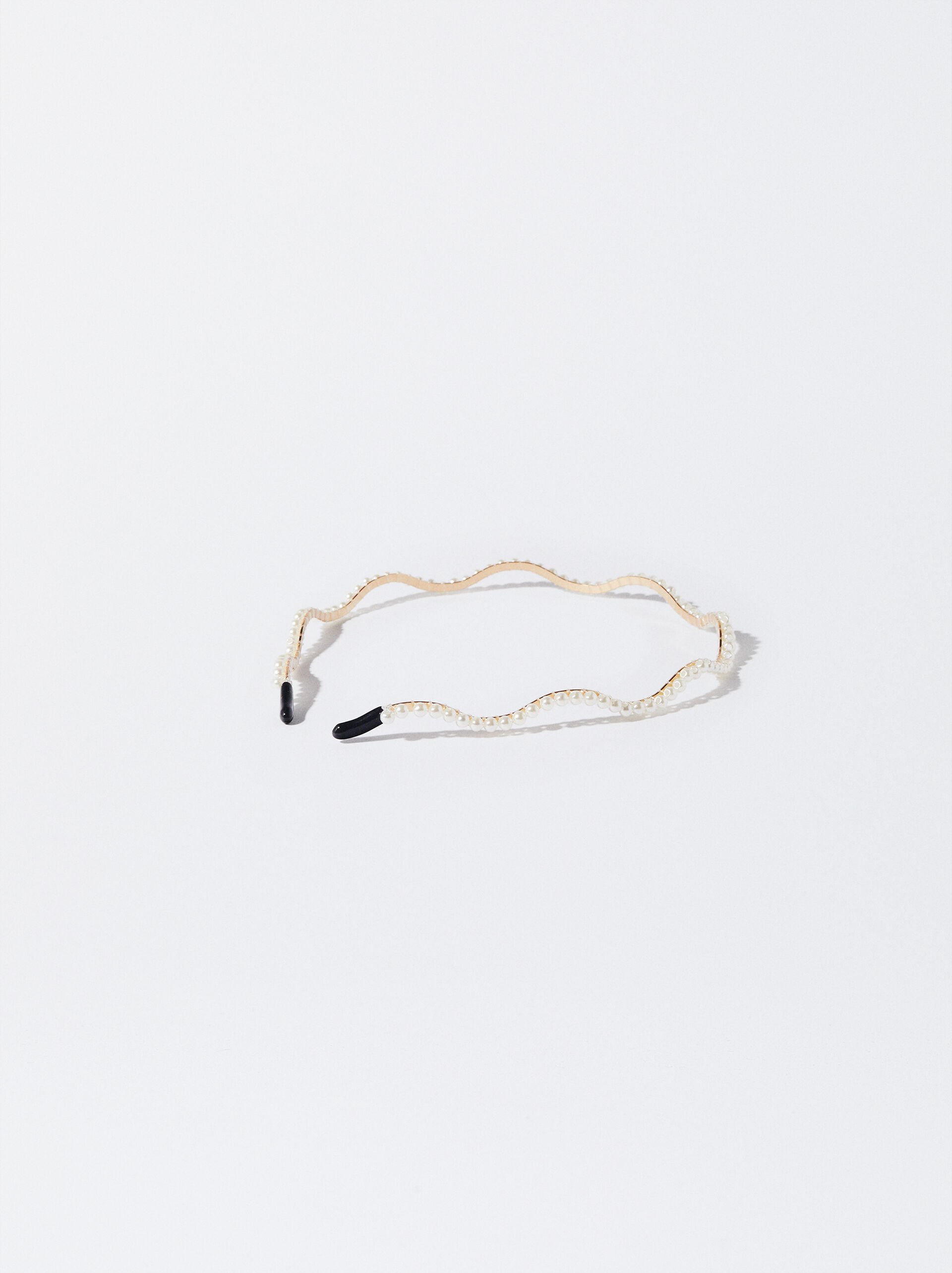 Irregular Headband With Pearls image number 2.0