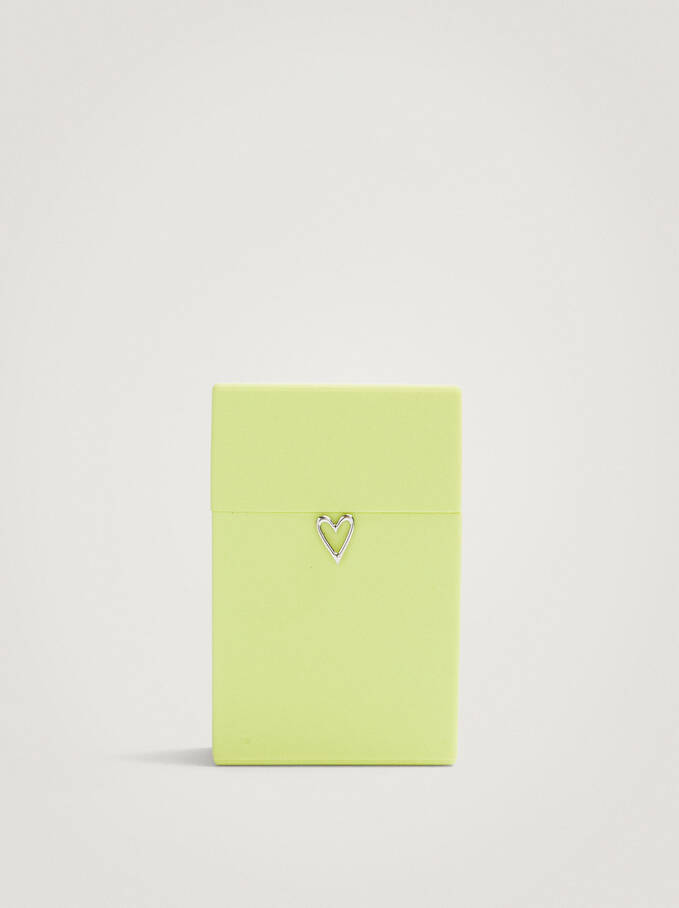 Heart Cigarette Box, Yellow, hi-res