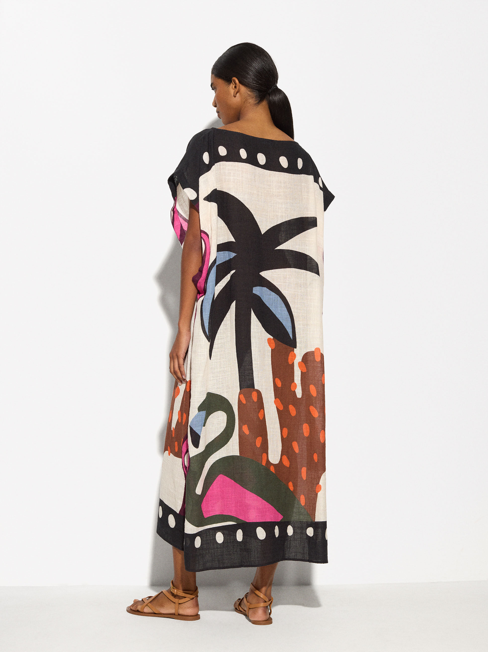 Printed Kaftan Dress