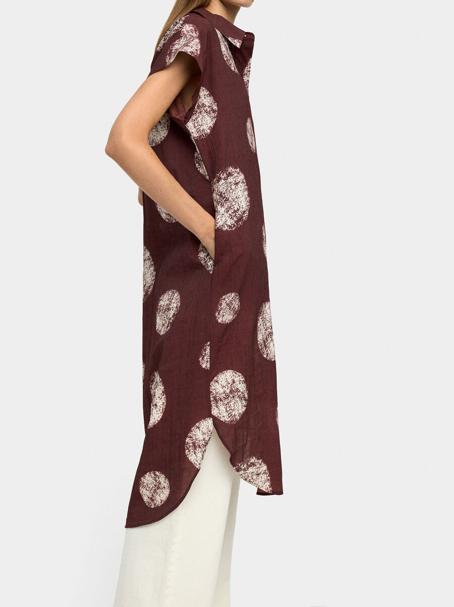 Printed shirt dress