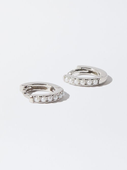 Aros personalizables plata 925 con perlas