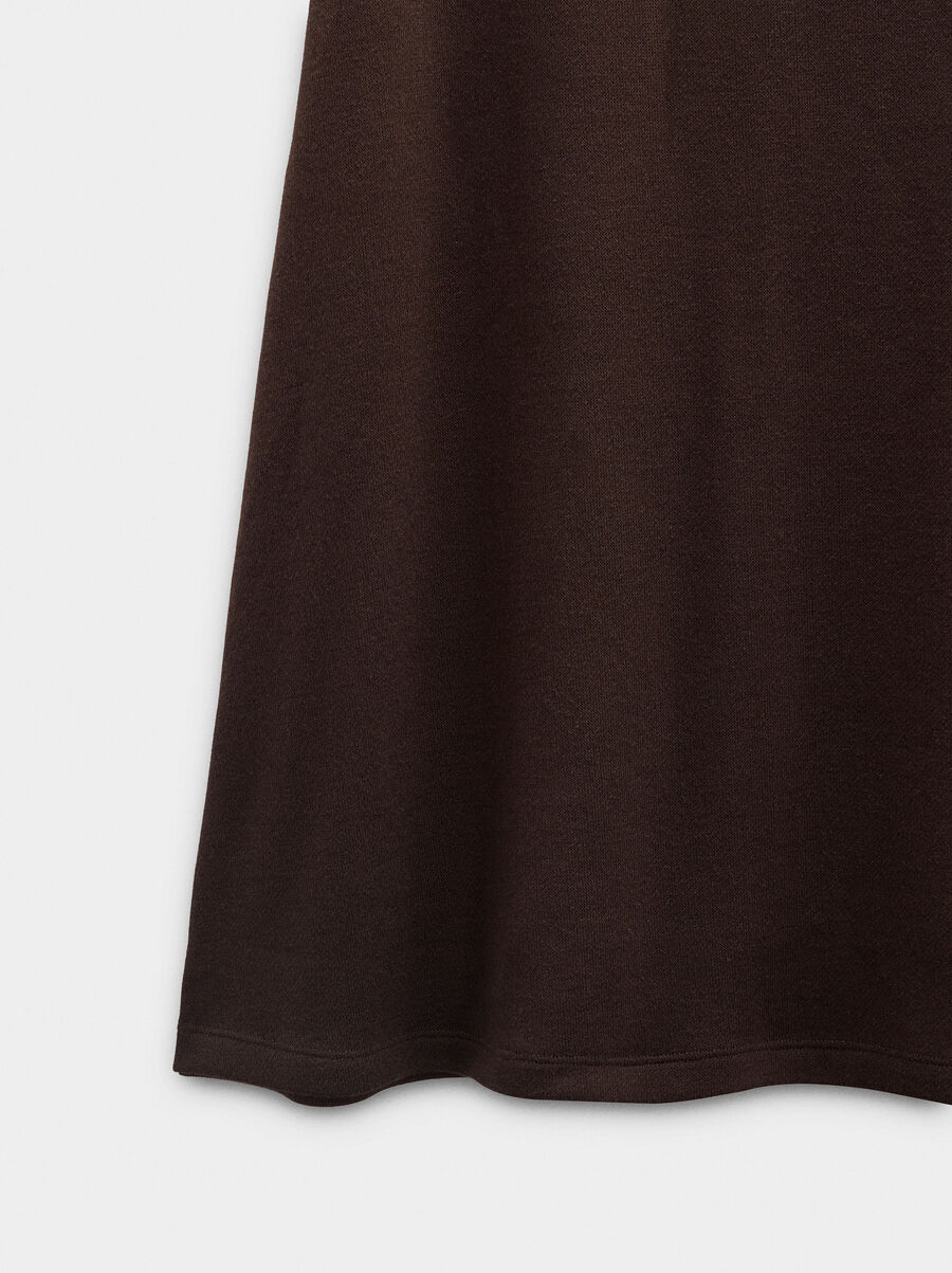 Midi skirt with elastic waist