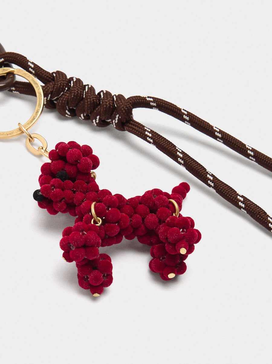 Dog keychain charm