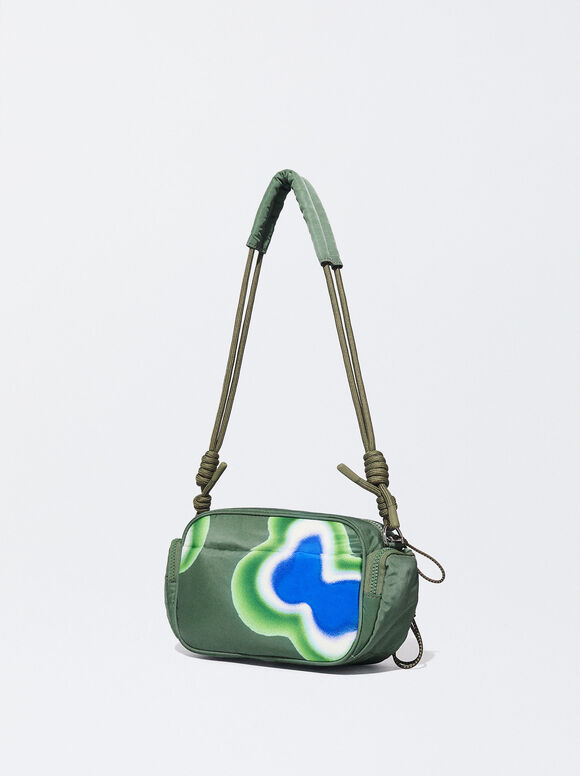 Sac À Bandoulière En Nylon À Imprimé, Multicolore, hi-res