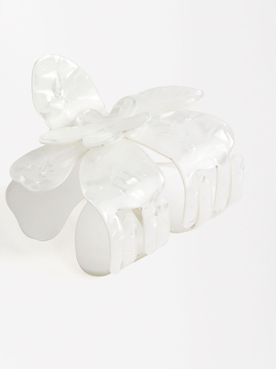 Resin flower hair claw 