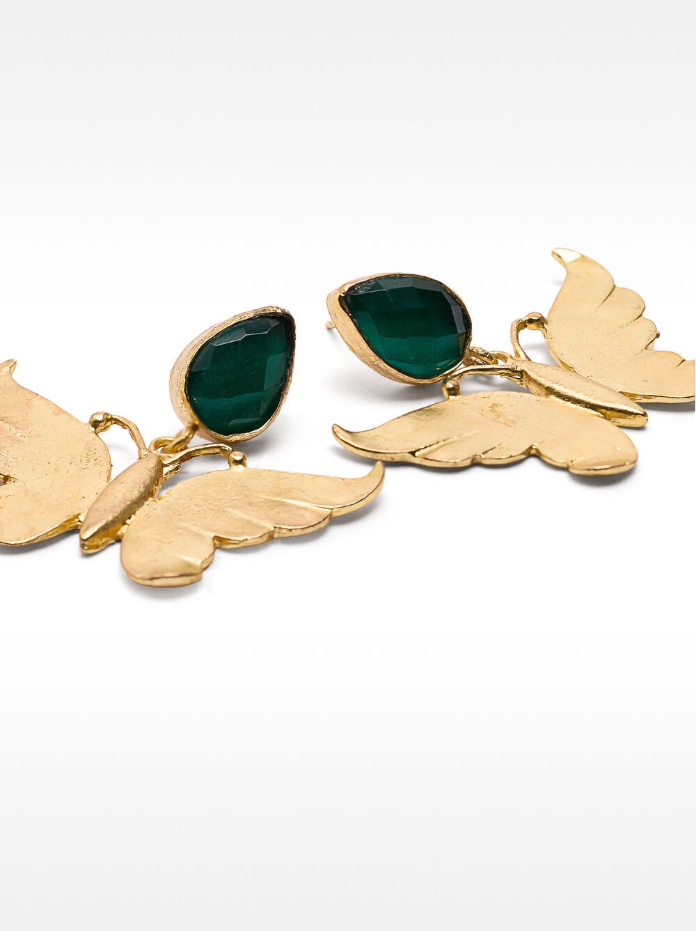 Butterfly earrings with stones