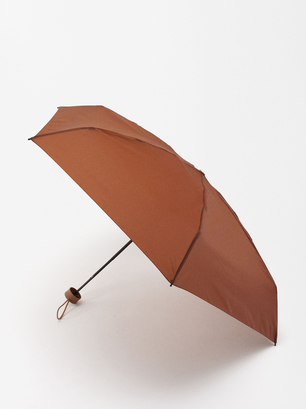 Petit Parapluie Pliant, Marron, hi-res