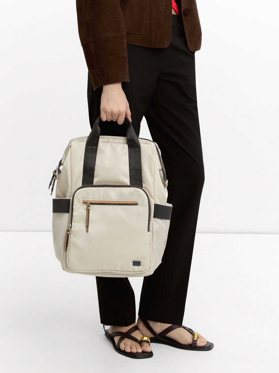 Nylon-effect backpack for 13" laptop