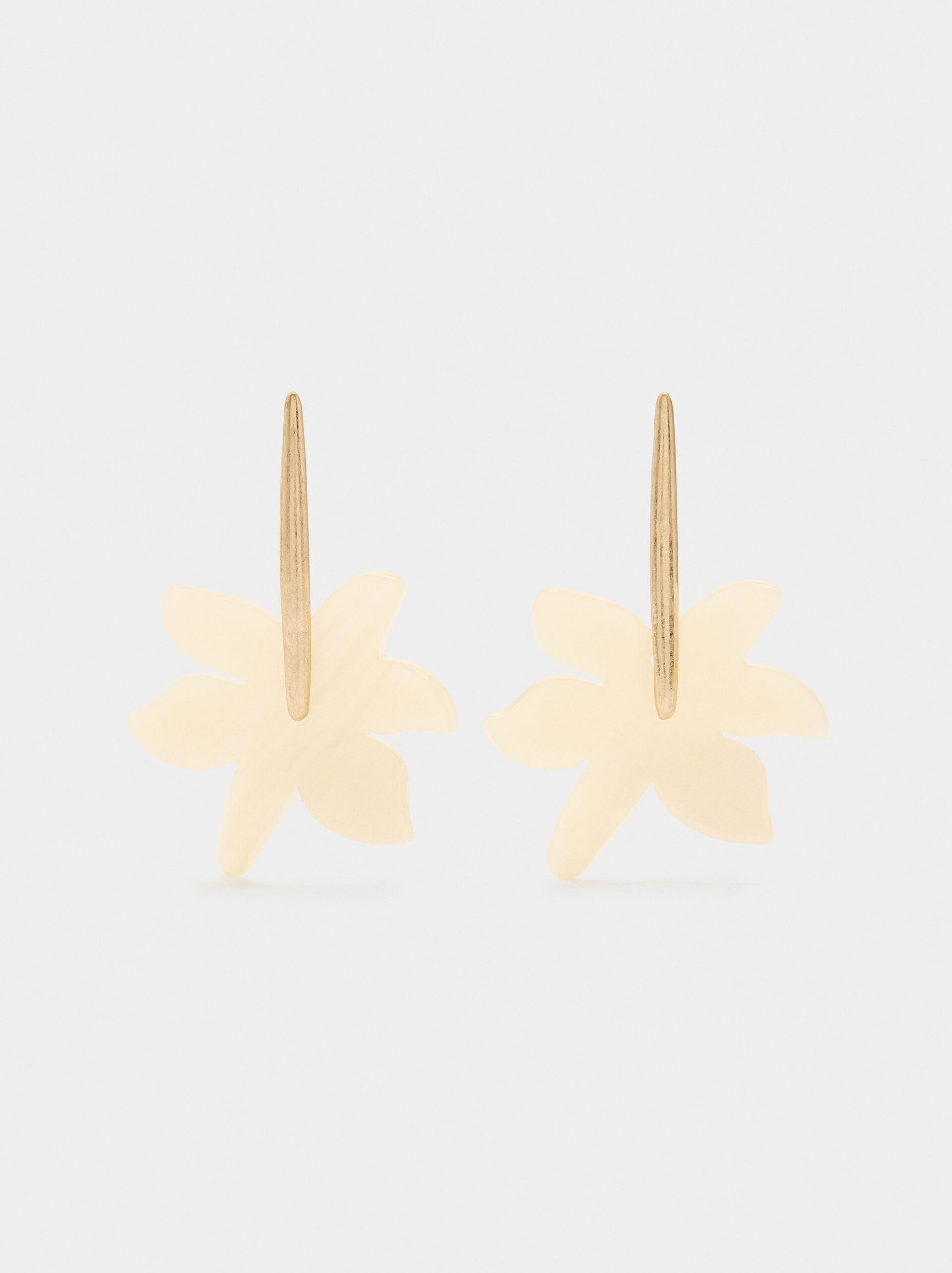 Long earrings with pearly flower image number 0.0