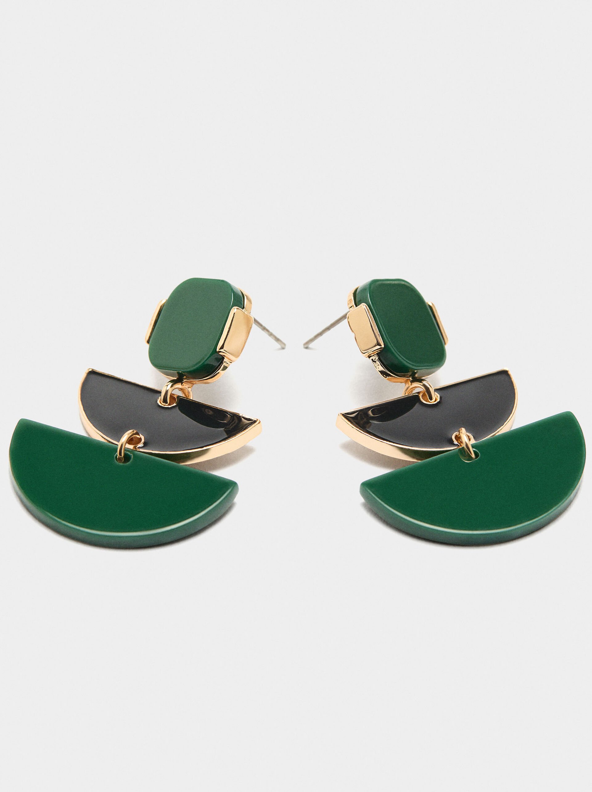 Geometric long earrings image number 1.0