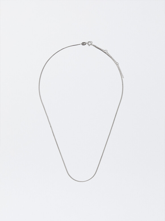 Collier Chaîne Fine Personnalisable En Argent 925, Argent, hi-res