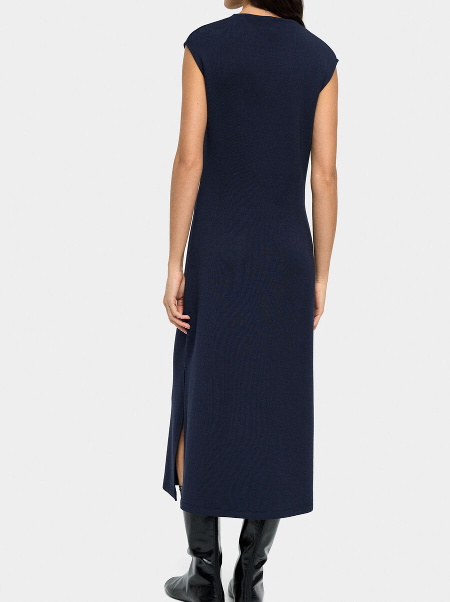 Midi dress with draped