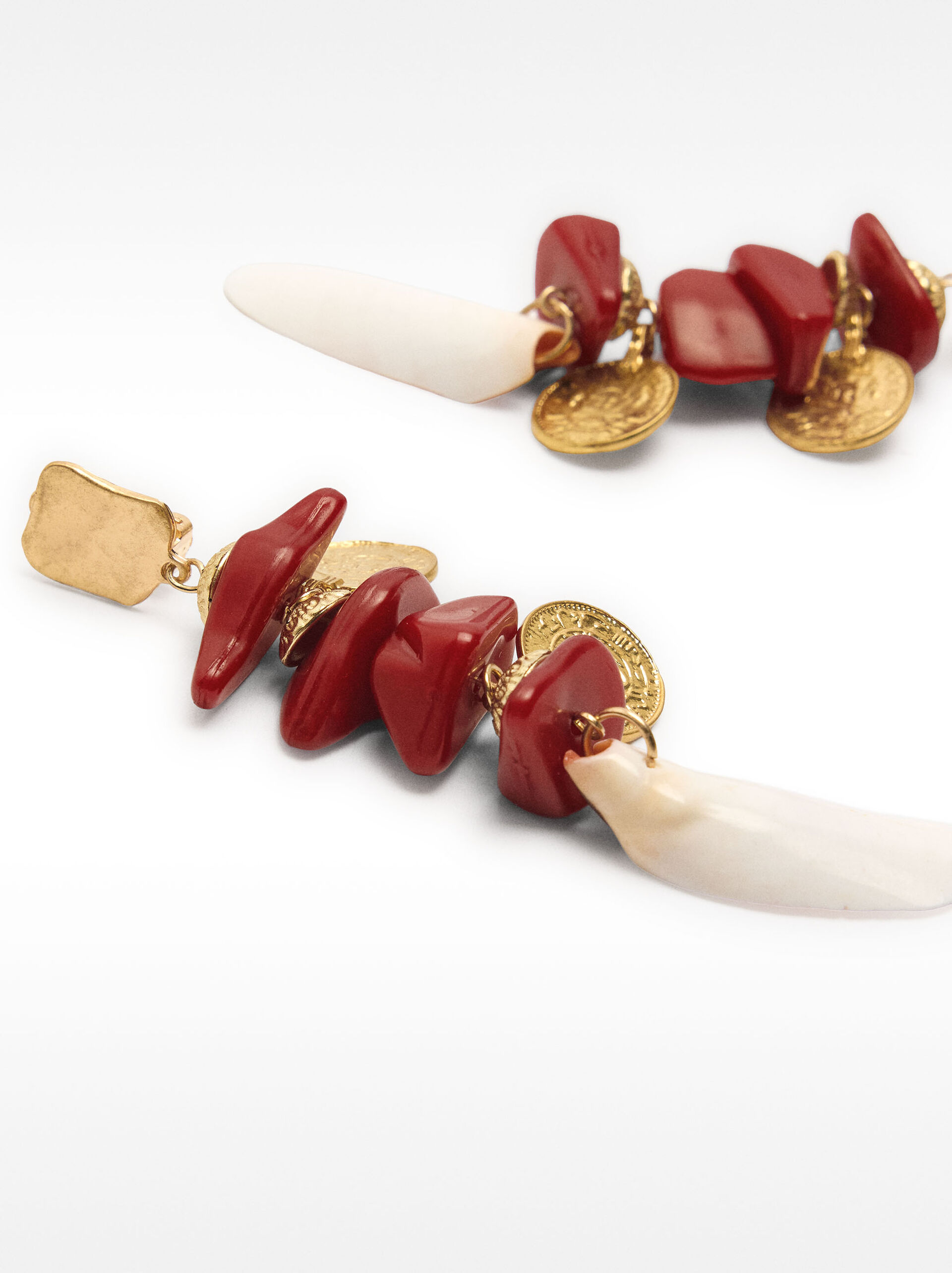 Pendientes largos maxi de conchas image number 3.0