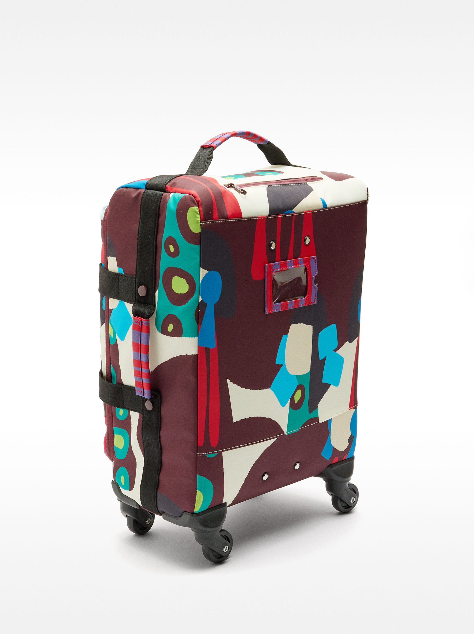 Valise à roulettes en nylon imprimé image number 1.0