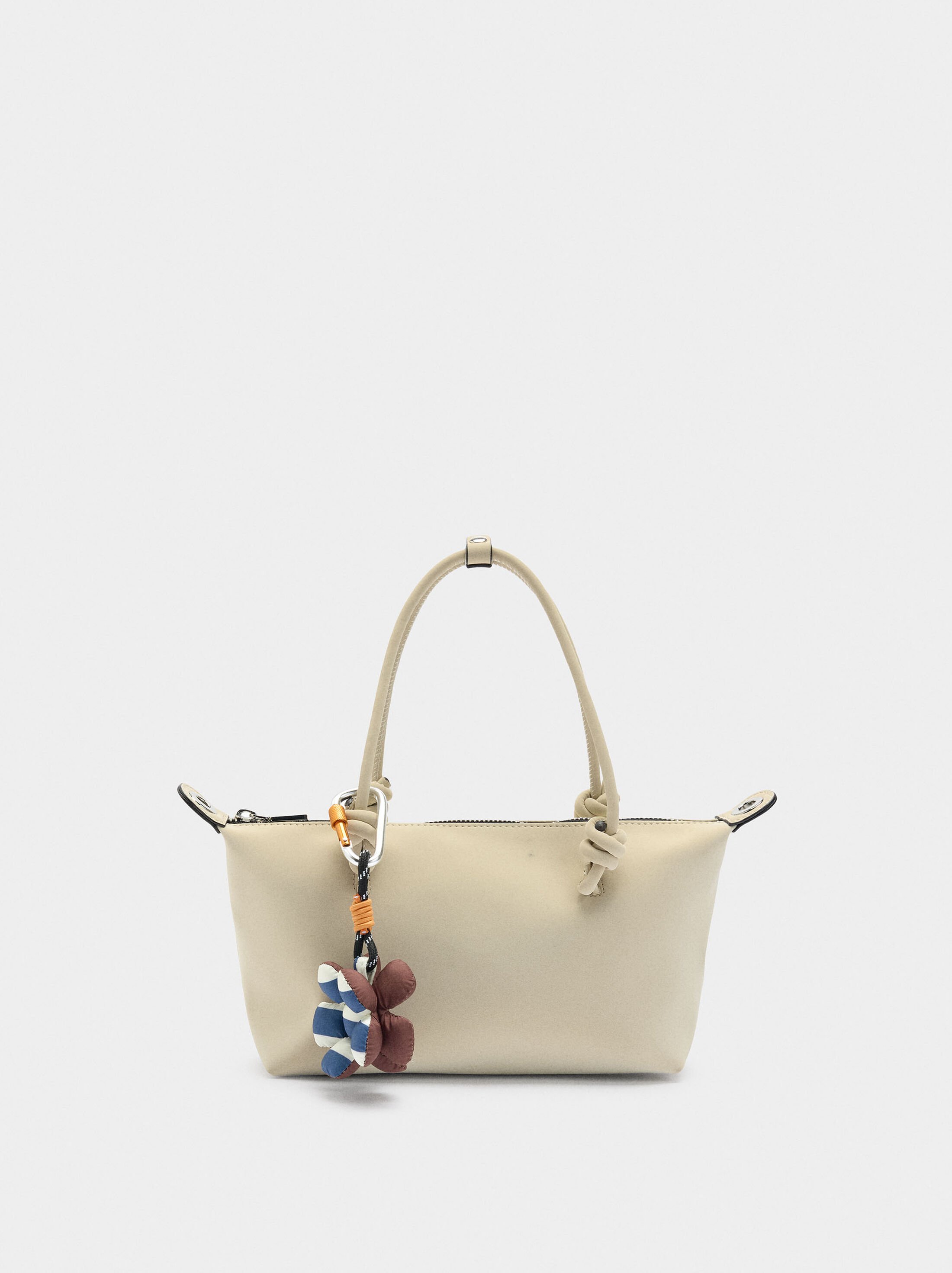 Bossa tote textura suave amb penjador S image number 0.0