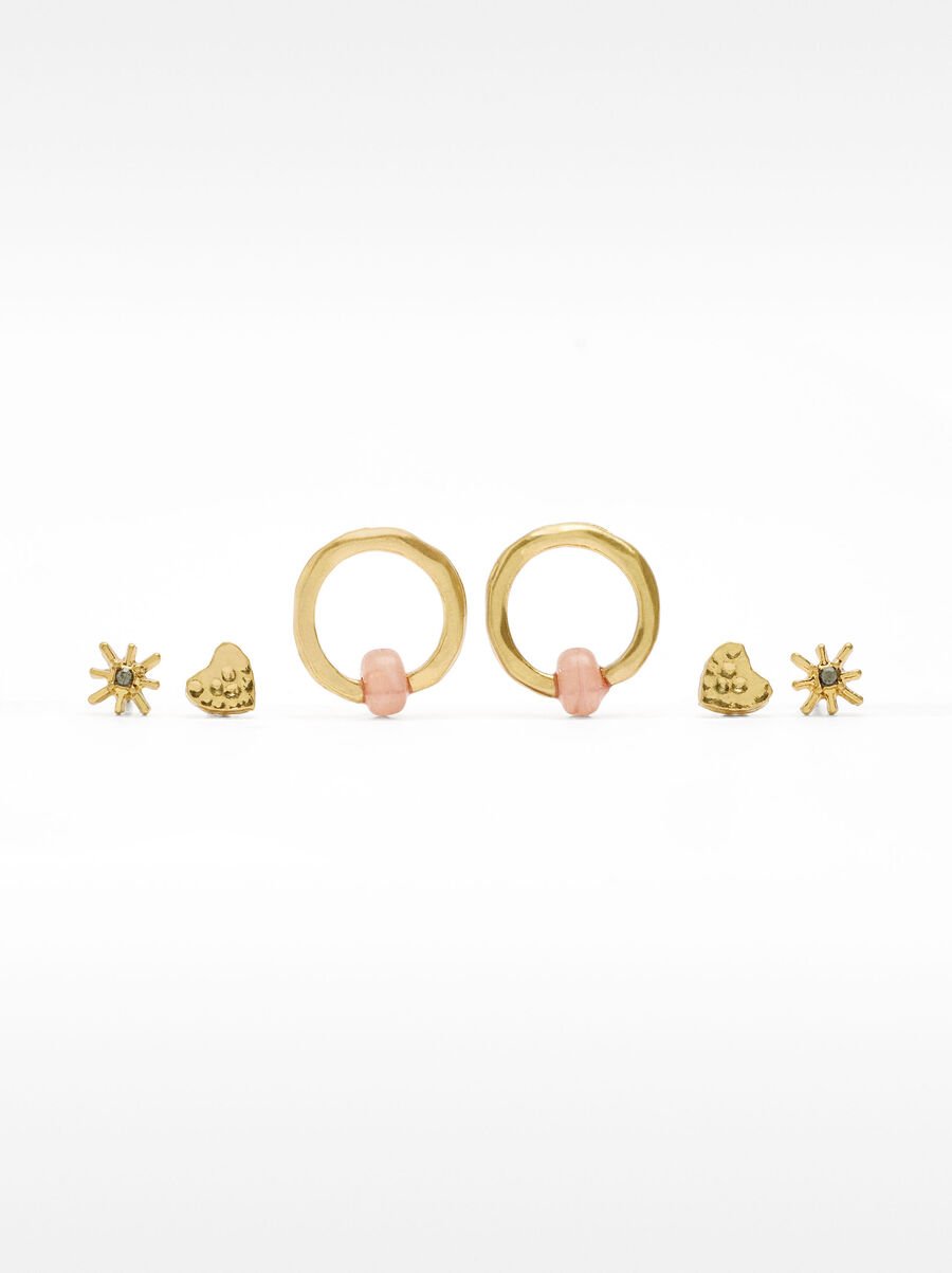 Set de pendientes dorados
