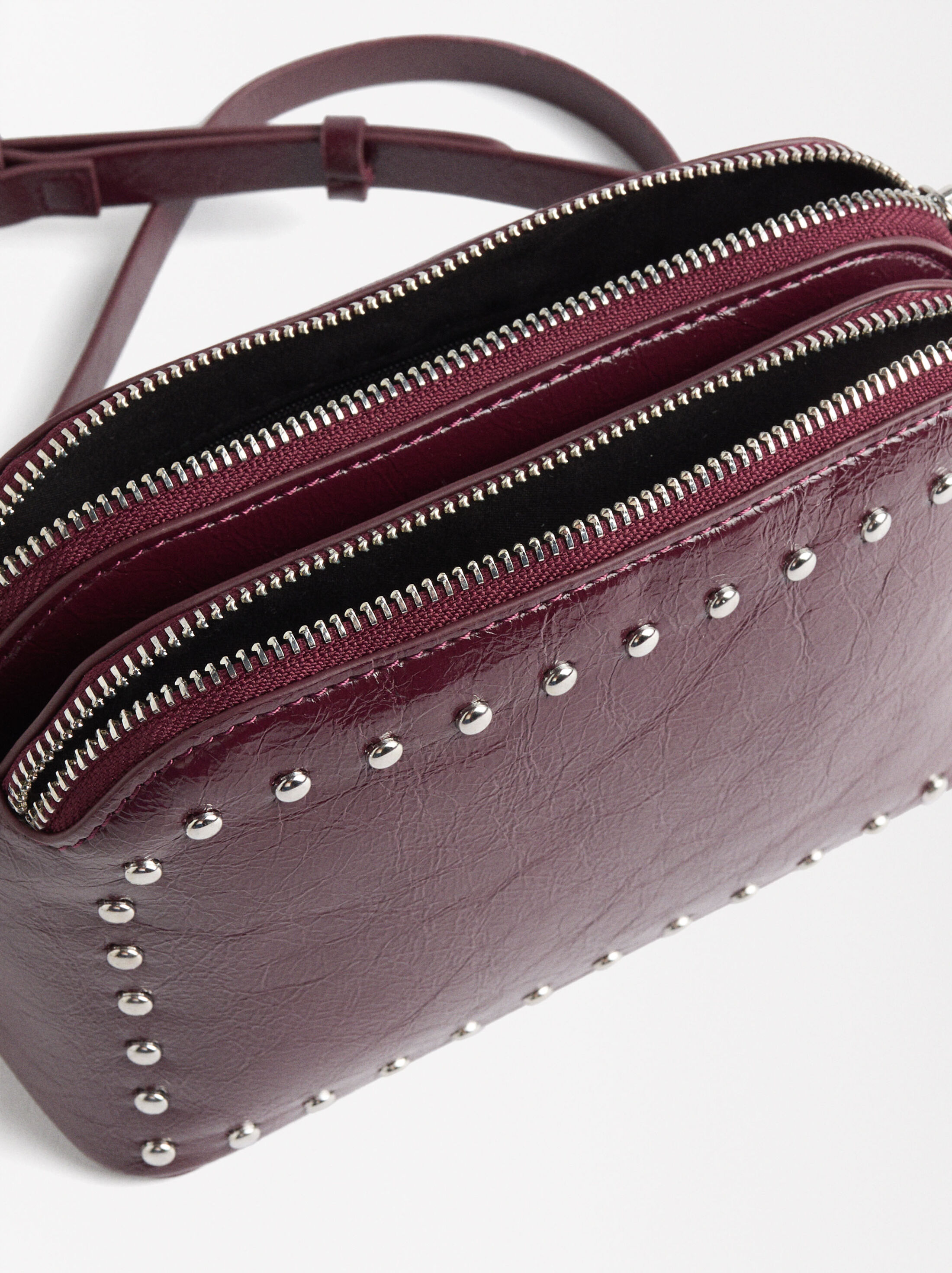 Crossbody bag with studs image number 3.0