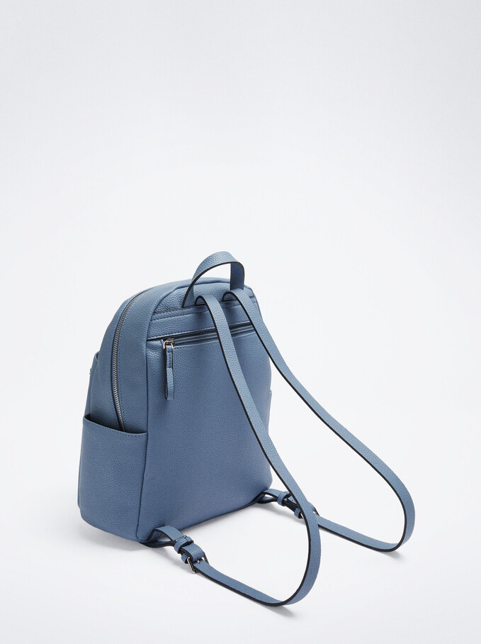 Backpack With Pendant, Blue, hi-res