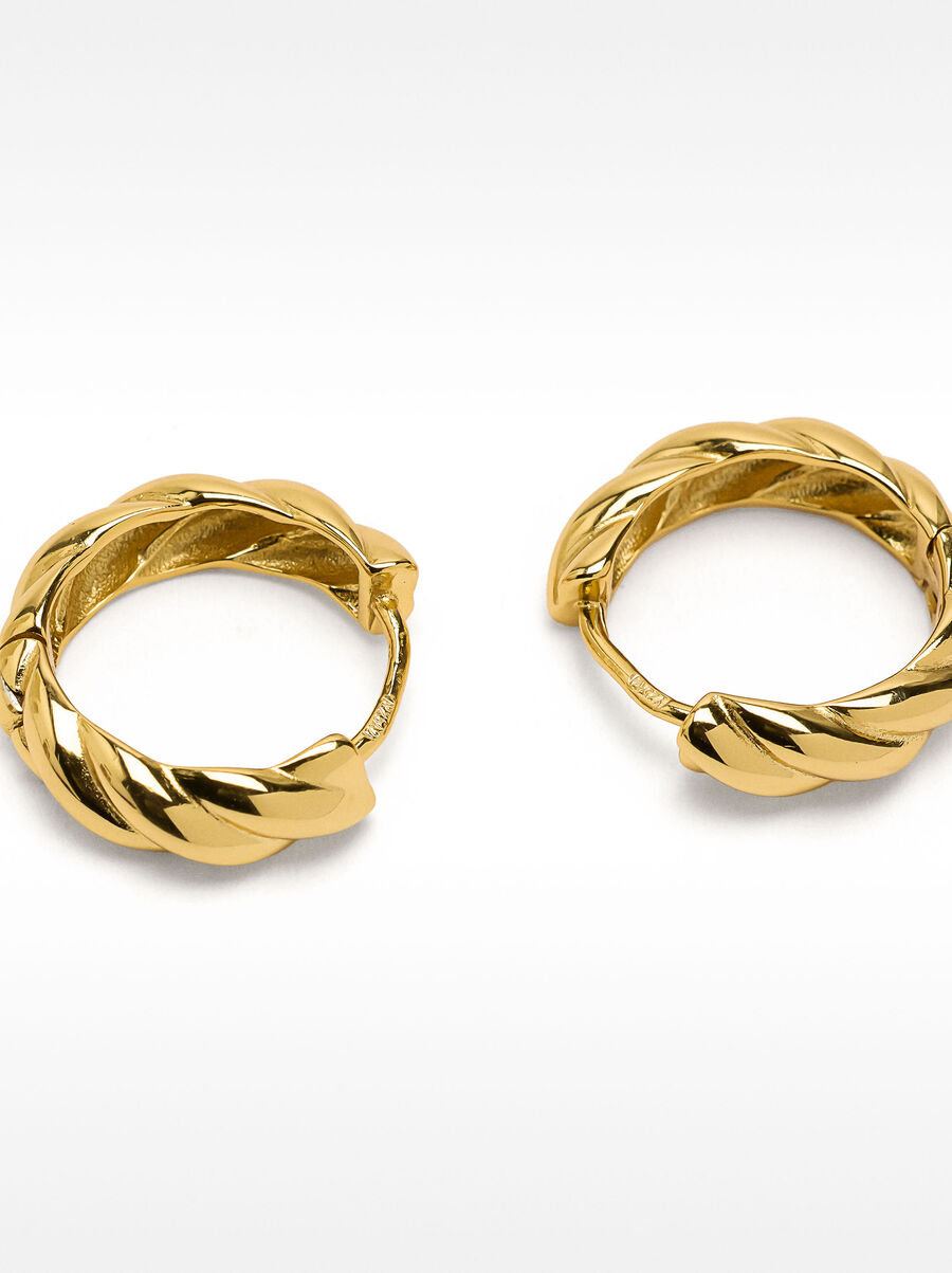 Braided hoop earrings - 925 sterling silver