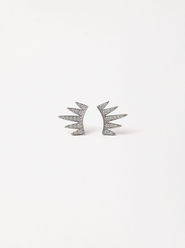 Zirconia Earrings - 925 Sterling Silver