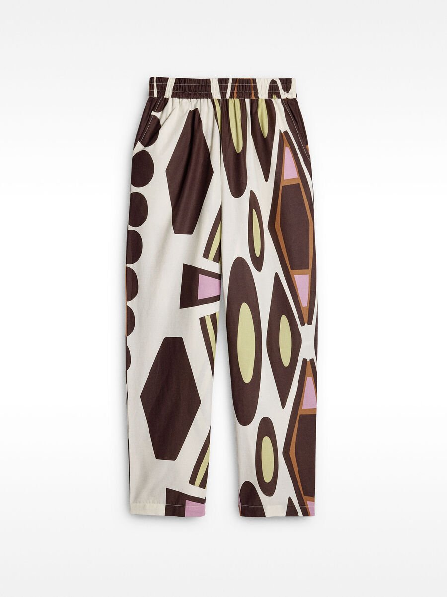 100% cotton printed trousers