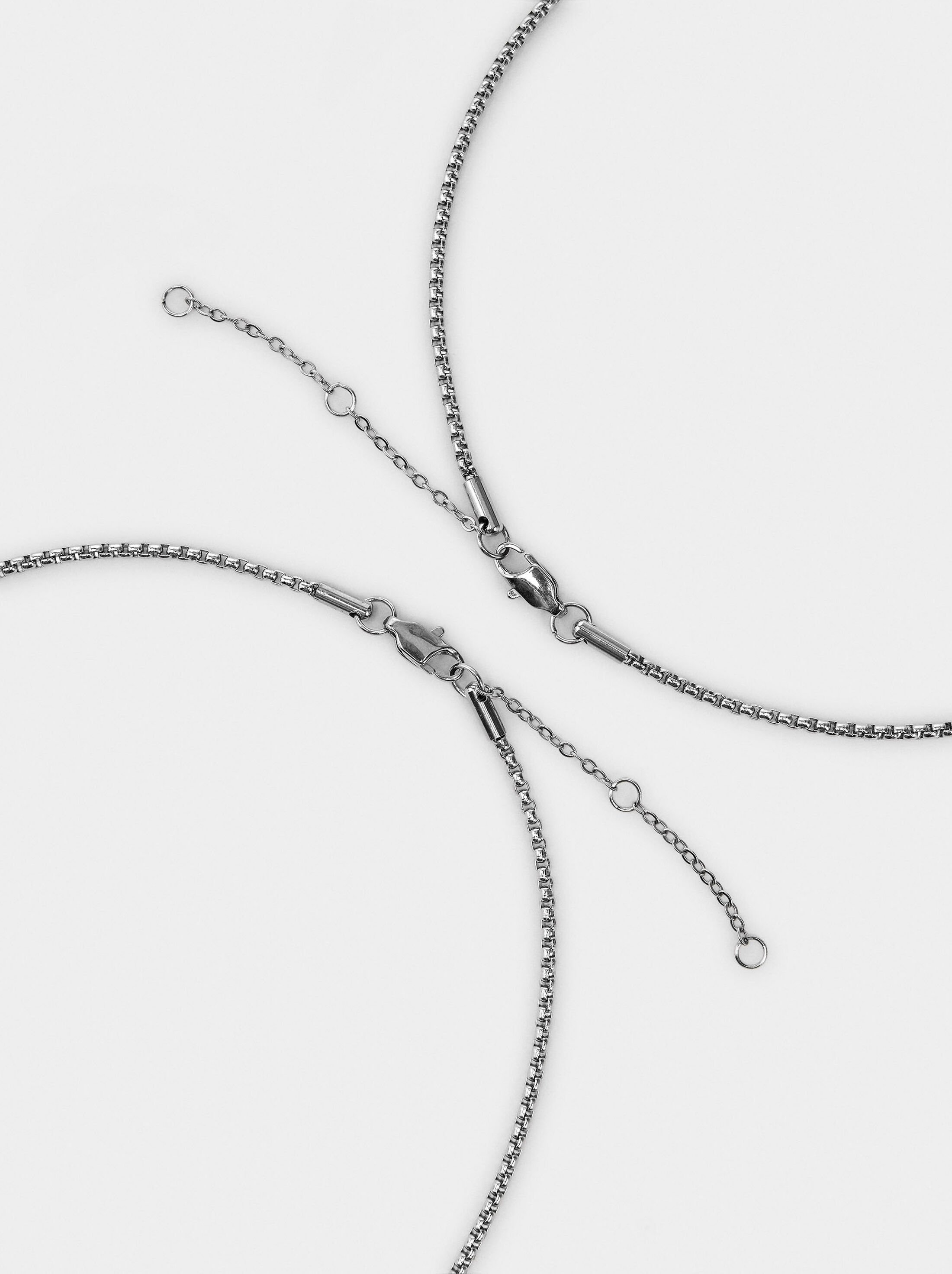 Set collarets cor i cadenat - acer inoxidable image number 3.0