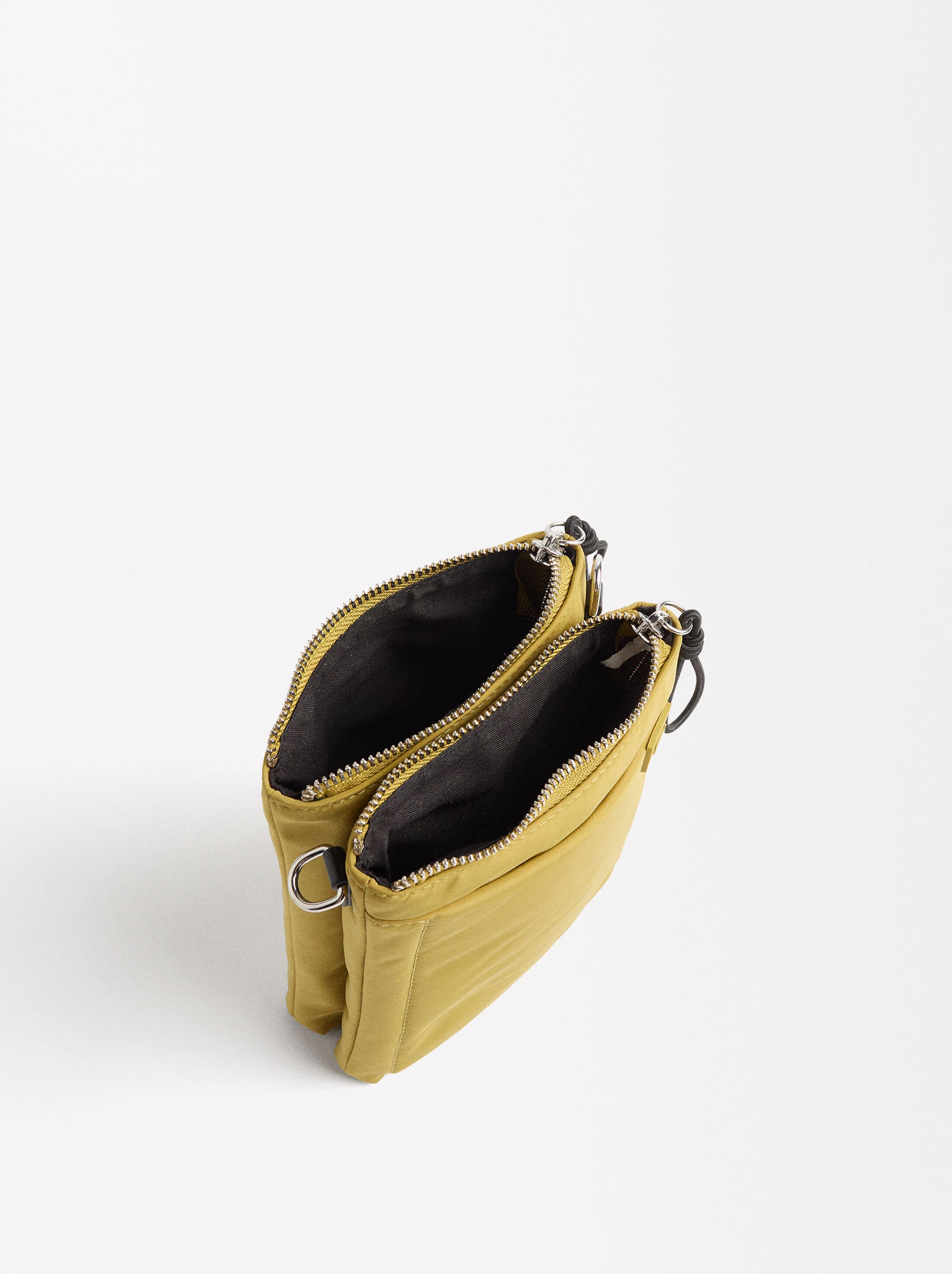 Double nylon crossbody bag image number 4.0