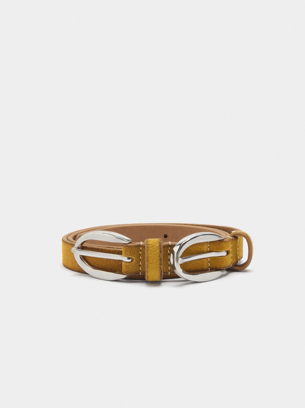 Ceinture en cuir avec boucle double
