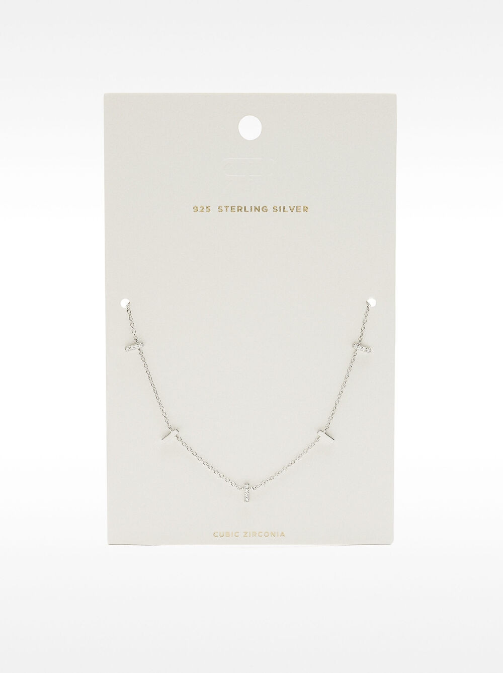 Collaret amb barres i zirconites – plata de llei 925