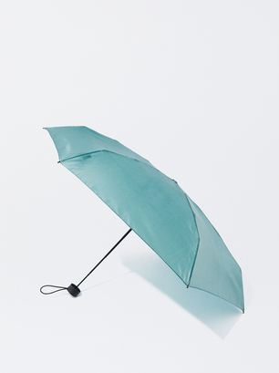 Small Printed Umbrella, Green, hi-res