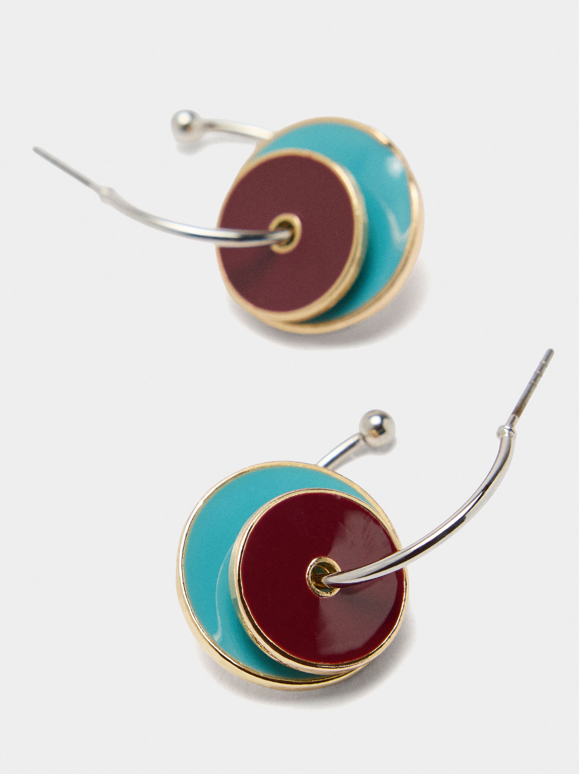 Hoop earrings with enamel image number 1.0