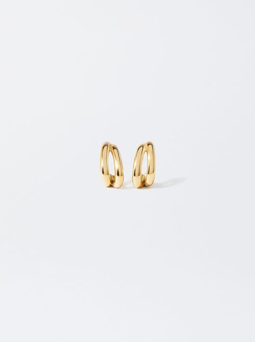 Stainless Steel Golden Hoop Earrings