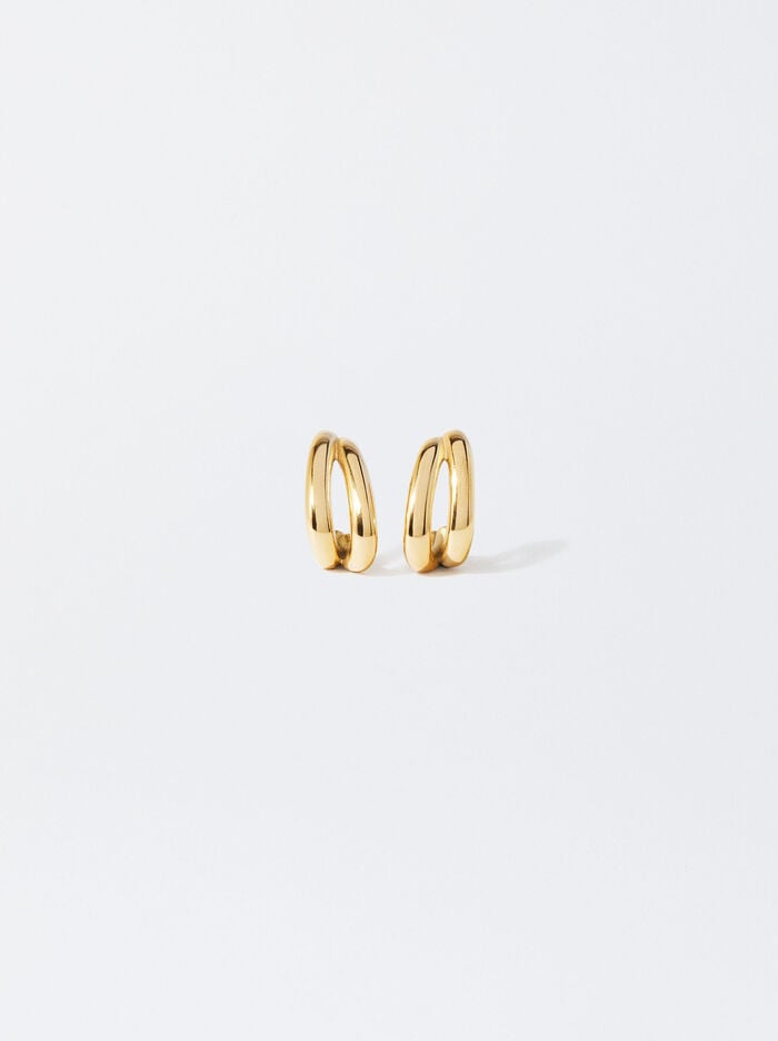 Stainless Steel Golden Hoop Earrings