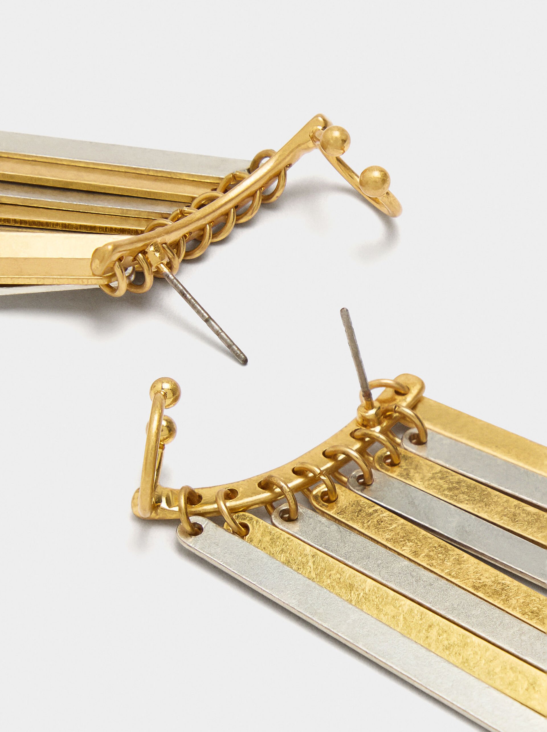 Maxi earrings with bicolor bars image number 2.0