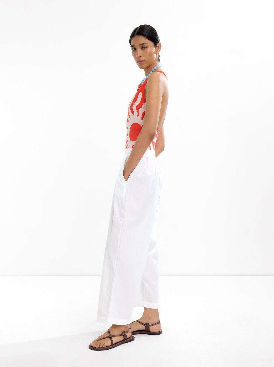Pleated trousers 100% cotton