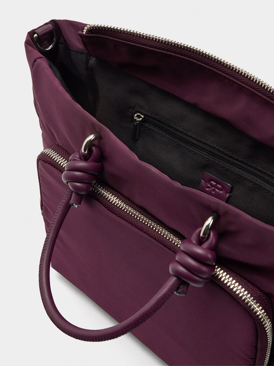 Bolso tote de nylon con colgante M