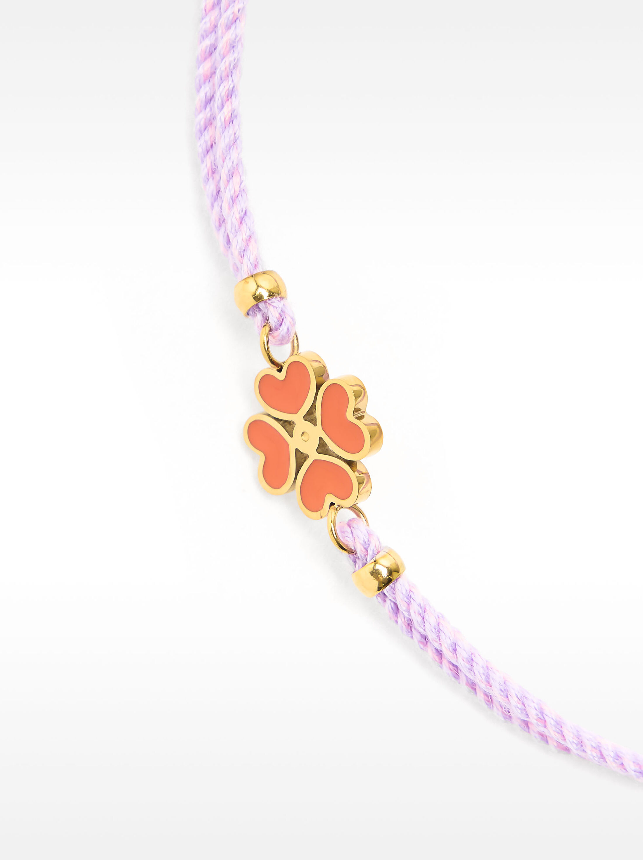 Pulseira ajustável trevo - aço inoxidável image number 1.0