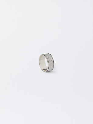 Rrhinestone Ring, Silver, hi-res