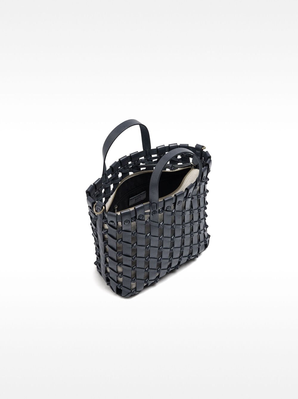 Tote bag braided with knots