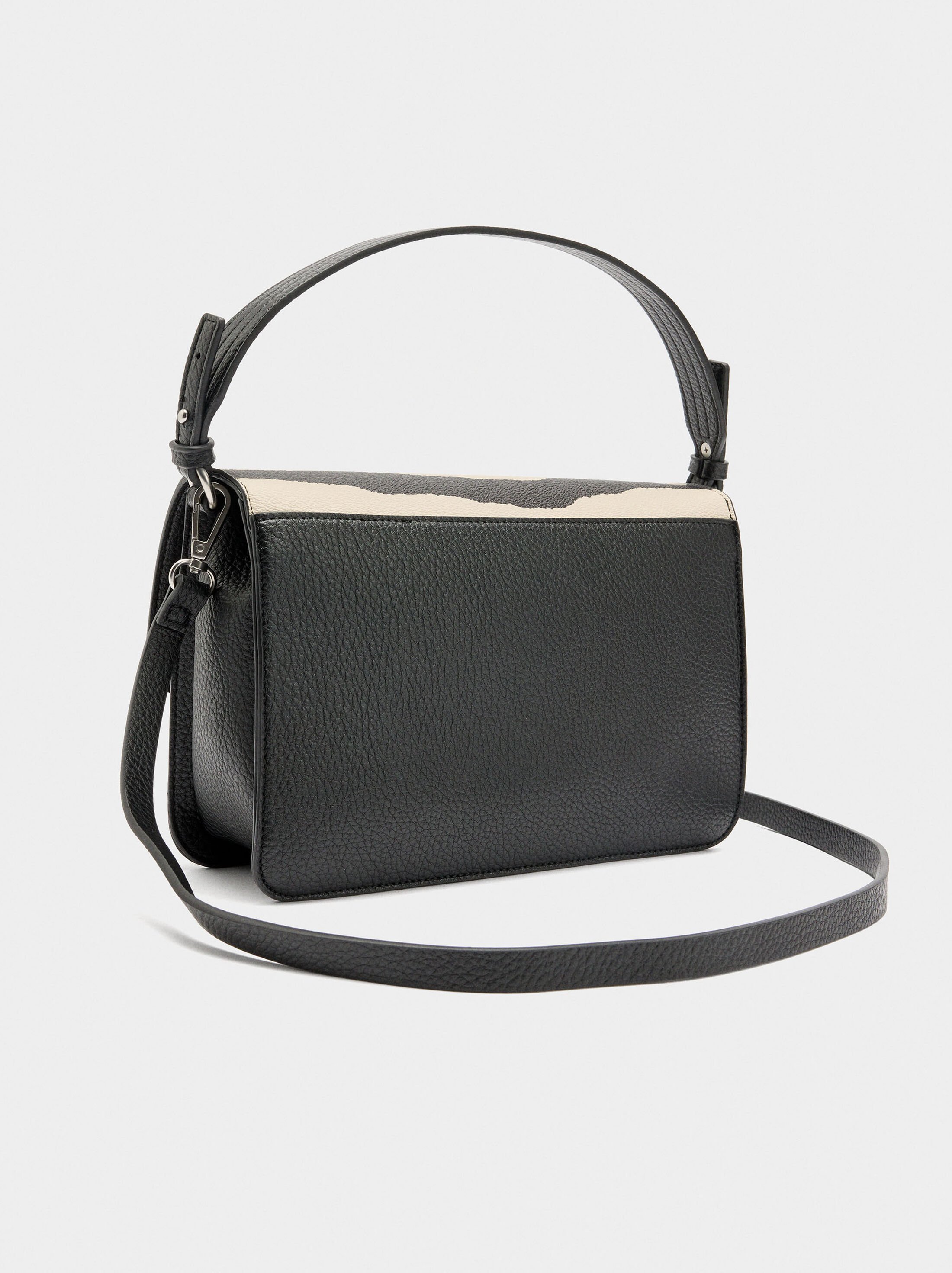 Animal printed crossbody bag with flap image number 3.0