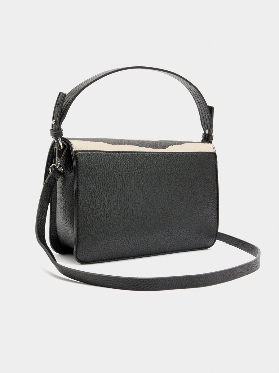 Bolso bandolera estampado animal con solapa