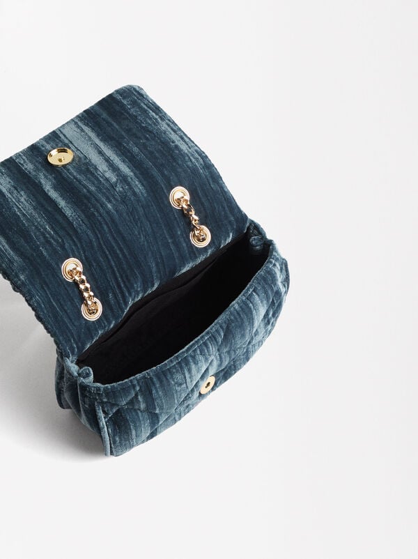 Velvety shoulder bag snake