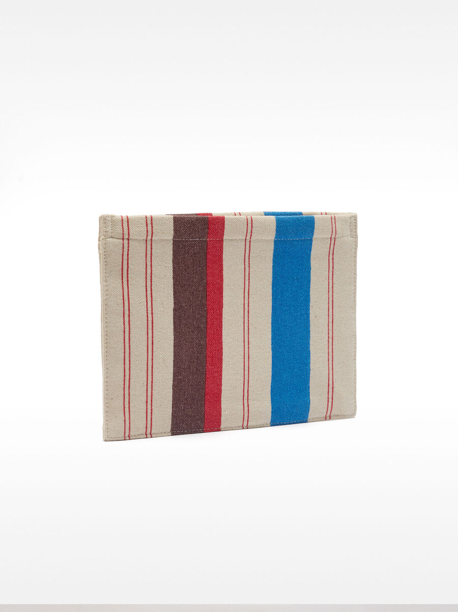 Striped multipurpose pouch